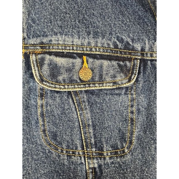 Bill Blass Denim Jacket L Jean Retro Western Boho Cowgirl Concert Neutral 80s - Picture 7 of 11